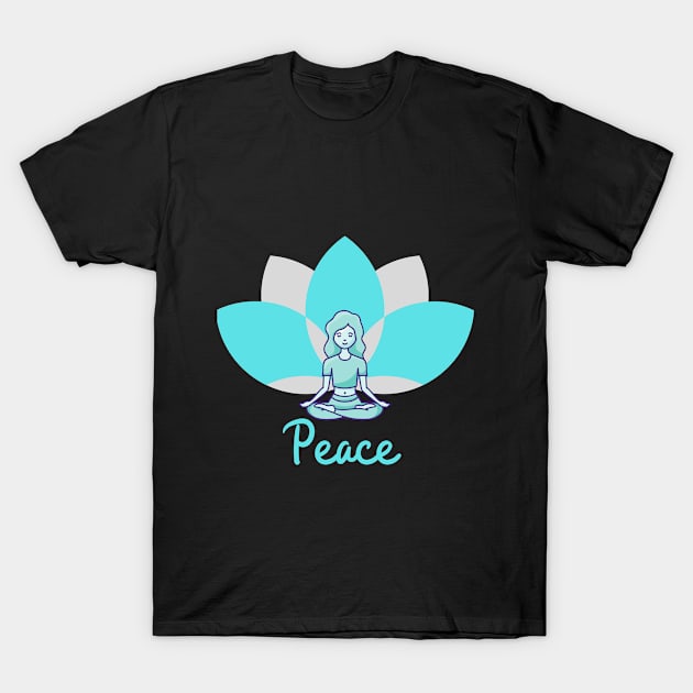 Yoga Peace top T-Shirt by Doddle Art